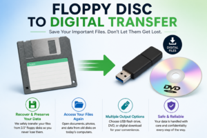 3.5 inch floppy disk to USB, DVD, or digital file transfer service in Roanoke VA