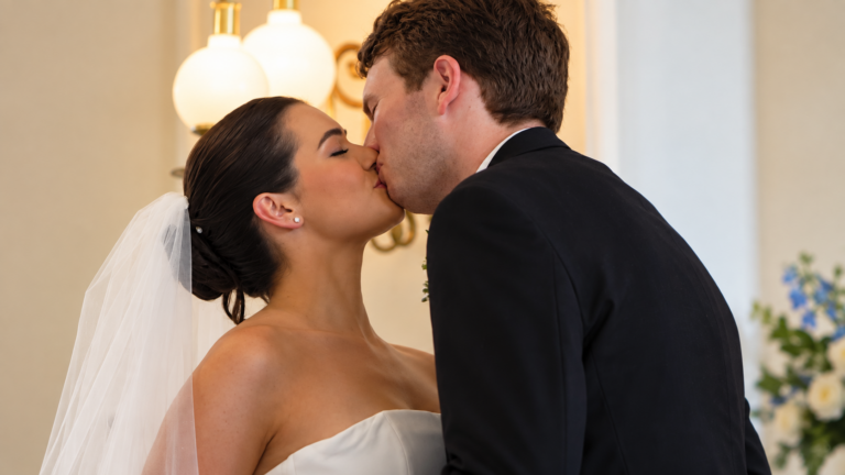 Heidi and Michael kiss