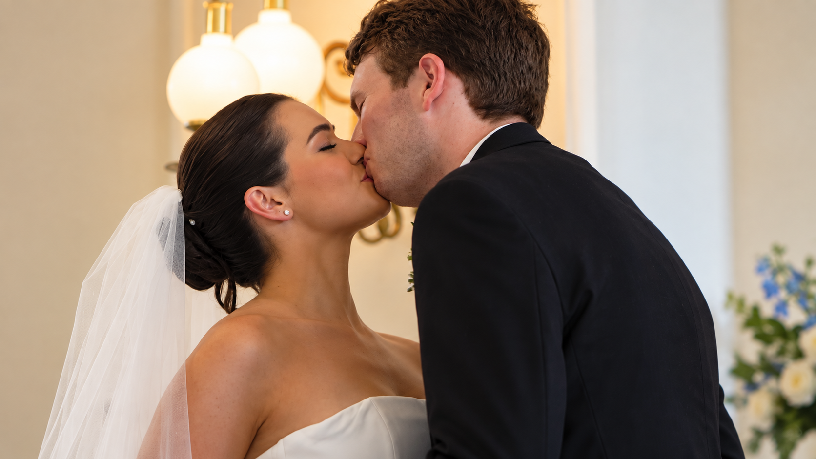 Heidi and Michael kiss