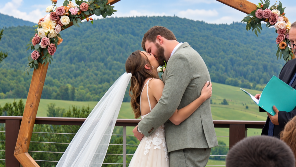 Landrie and Colton kiss